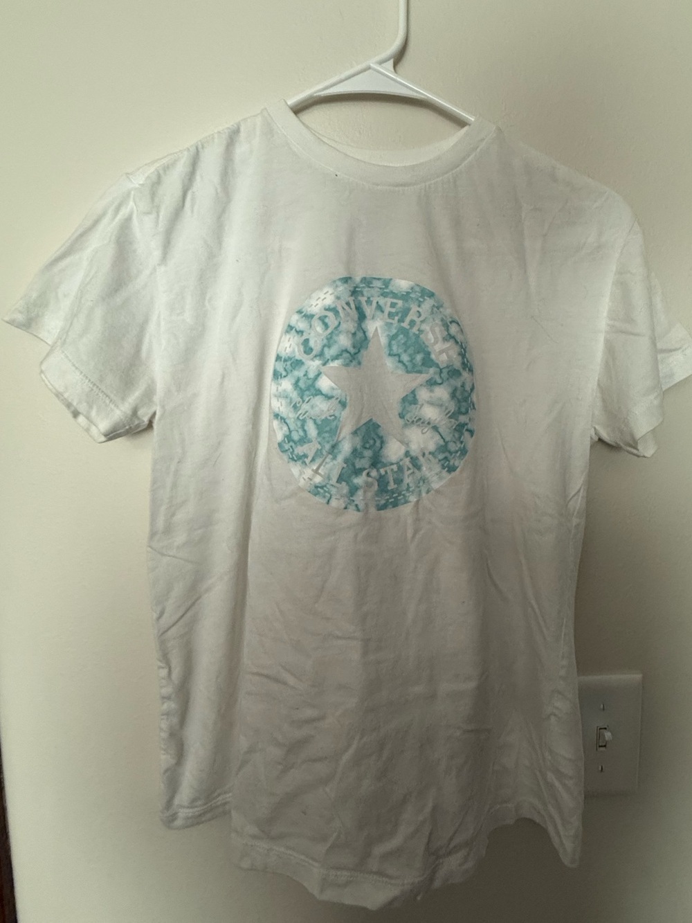 Converse Girls Graphic Tee Kids XS White Tie Dye Logo T Shirt Casual